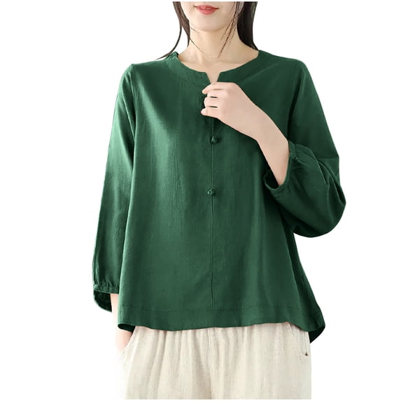 Fashion Plus Size Shirts Tops for Womens Fashionable Embroidered Round Neck Five Quarter Sleeved Short Sleeved Blouse