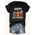 thumbnail image 1 of Fashion Plus Size Women's Casual T-Shirt with Halloween, Thanksgiving, and Christmas Prints Tees Tops Holiday gift For Family And Friends, 1 of 6