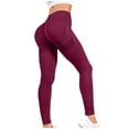 thumbnail image 1 of Fashion Plus Size Yoga Pants for Women Solid Color Seamless Hip Lifting Breathable Yoga Suit With Tight Fitting High Waisted Sports Bottom Fitness Pants 50% off Clearance!, 1 of 5