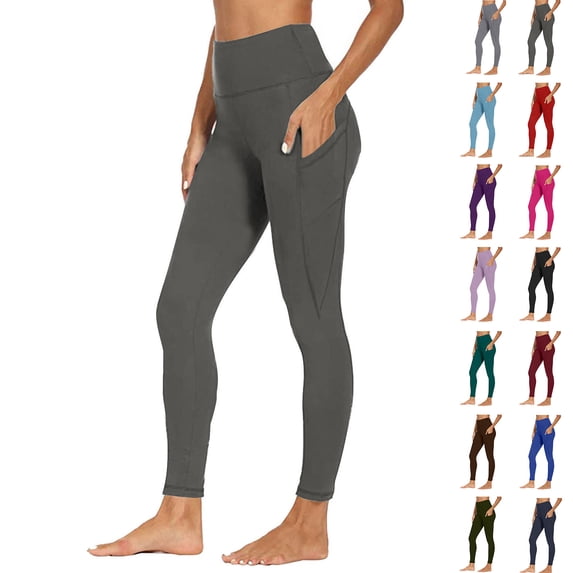 Fashion Plus Size Yoga Pants for Women Elastic Waist Workout Out Pocket Leggings Fitness Sports Running Yoga Athletic Pants
