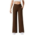 thumbnail image 1 of Fashion Plus Size Yoga Pants for Womens Solid Color High Waisted Pocket Fitness And Sports Tight And Nude Yoga Long Pants, 1 of 9