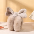 thumbnail image 1 of Fashion Plush Bowknot Warm Earmuffs Soft Outdoor Winter Ear Warmers Furry Ear Covers for Women (Beige), 1 of 7