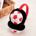 thumbnail image 1 of Fashion Plush Football Ear Warmer Anti-Freeze Thickened Ear Cover Keep Warm Kids Earmuffs for Children’s Gifts (White), 1 of 7
