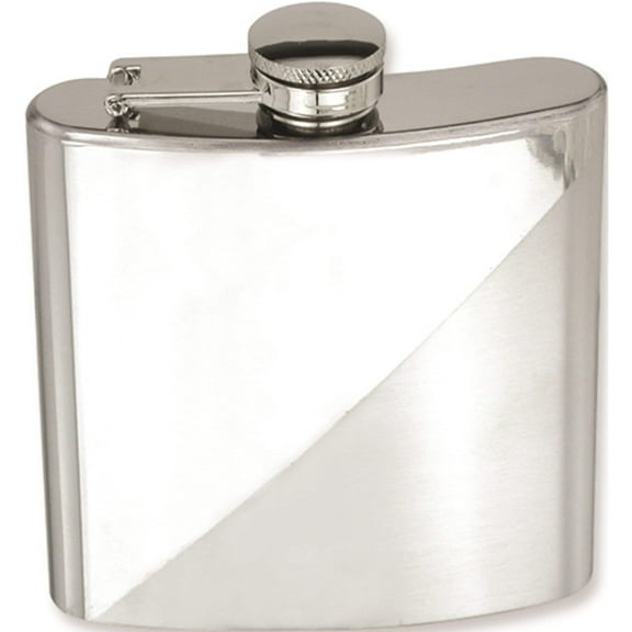 Fashion Polished And Brushed Stainless Steel 6Oz Hip Flask (4 X 1) Made In China gl2403