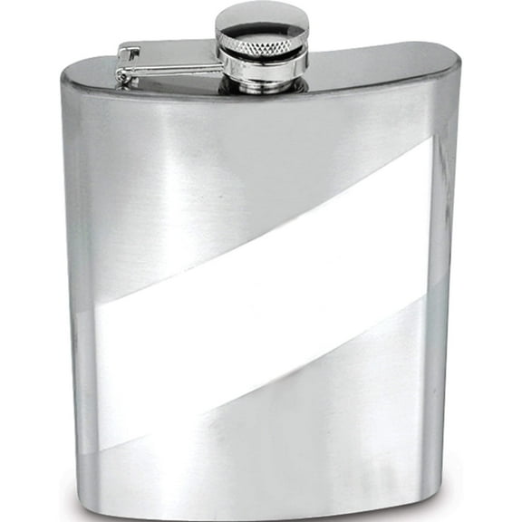 Fashion Polished And Brushed Stainless Steel 8Oz Hip Flask (4 X 1) Made In China gp2724