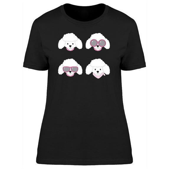 Fashion Poodle Doodle Set T-Shirt Women -Image by Shutterstock, Female Large