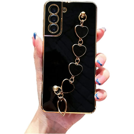 Fashion Popular Soft TPU Phone case with Cute Love Bracelet for Samsung Galaxy Note 20 10 Ultra Pro Light Thin Skin-Friendly Anti-Scratch Back Cover(Black,Note 20 Ultra)