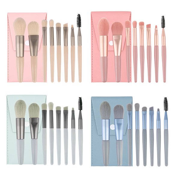 Fashion Portable Makeup Brush Set 8PCS - Foundation Eyeshadow Powder Brush Kit, Make Up Brushes Set, Makeup Brushes & Tools, Professional Makeup Brush Set, Beauty Tools & Accessories