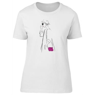 Fashion Portrait, Beautiful Lady T-Shirt Women -Image by Shutterstock, Female XX-Large