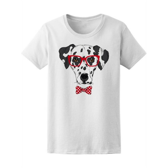 Fashion Portrait Dalmatian Dog T-Shirt Women -Image by Shutterstock, Female Medium