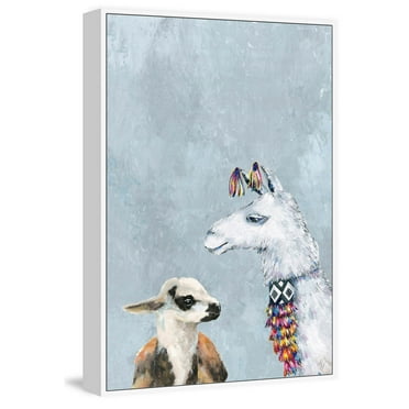 Fashion Power in Blue Floater Framed Painting Print on Canvas