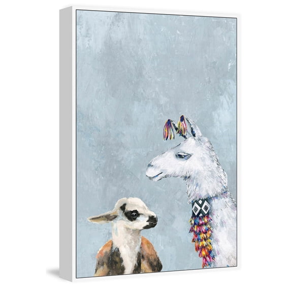 Fashion Power in Blue Floater Framed Painting Print on Canvas