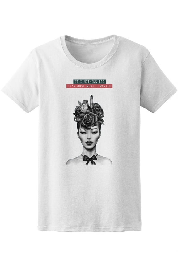 Fashion Pretty Female Face Gifts Tee Women's -Image by Shutterstock