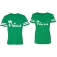 thumbnail image 1 of Fashion Prince Princess Matching Couple Cotton Jerseys (Men Green / Women Green) (Men XXL / Women S), 1 of 3