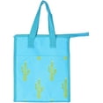 thumbnail image 1 of Fashion Print Insulated Lunch Tote Bag Turquoise Cactus, 1 of 1