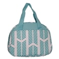 thumbnail image 1 of Fashion Print Insulated Water Resistant Round Small Lunch Cooler or Cosmetic Tote Bag Turquoise Arrow, 1 of 4