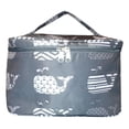 thumbnail image 1 of Fashion Print Soft Case Cosmetic Bag Can be Personalized or Monogrammed Grey Whale, 1 of 2