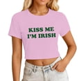 thumbnail image 1 of Fashion Printed Casual Short Sleeve Soft Comfortable Daily Wear Blouse Tee Shirt Independence Day Creative Print Women's Blouse Pink S, 1 of 4