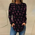 thumbnail image 1 of Fashion Printed Long Sleeve Shirt for Women 2024 Summer Casual Round Neck Pullover Loose Blouse Ethnic Style Retro Printed Shirts Tops Gift for Women Up to 65% off, 1 of 6
