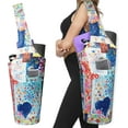 thumbnail image 1 of Fashion Printed Yoga Mat Bag with Large Side Pocket & Zipper Pocket Long Tote Yoga Bag Fit Most Size Mats - Holds More Yoga Accessories, 1 of 6