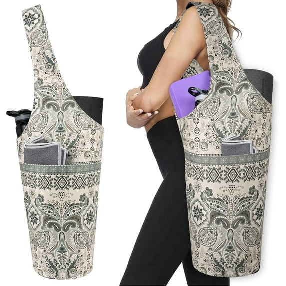 Yoga Mat Bag - Long Tote with Pockets - Holds More Yoga Accessories - Yoga Bag Fit Most Size Mats - Yoga Mat Carrier