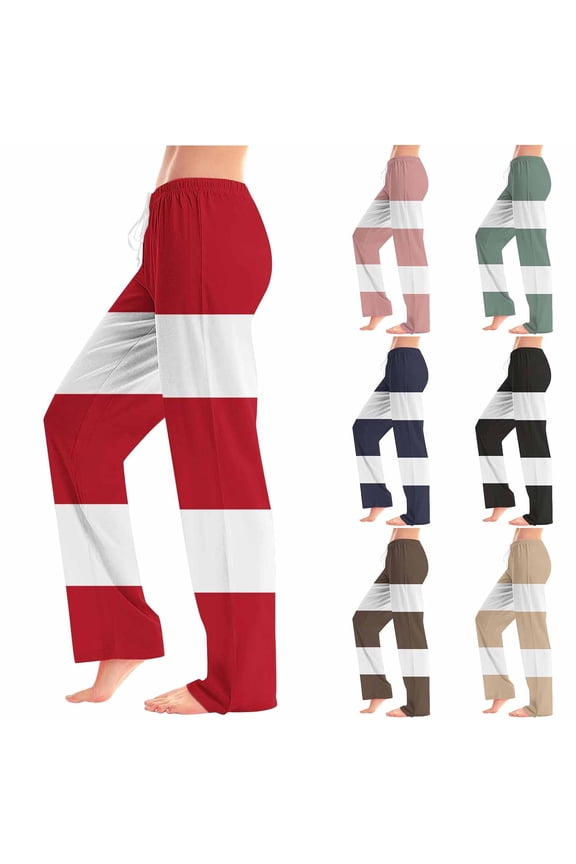 Fashion Printing Pants with Pockets, Elastic Waist Drawstring Fallow Full Length Casual Trousers, Wide Leg Lounge Pants for Women, Streetwear Aesthetic Gifts | Sopatenor,Black XL