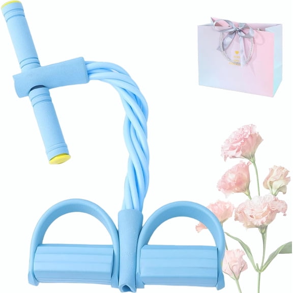 Fashion Puller Exercise, 4/6/8 Tube Pedal Resistance Device Band with Handle, Detachable and Adjustable Ankle Puller Fitness Bands Device, Strength Training Equipment for Women Men