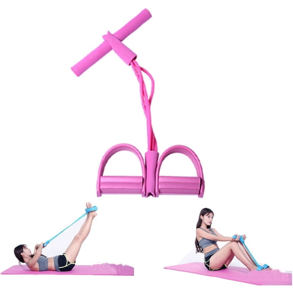 Fashion Puller Exercise,4 Tube Foot Pedal Resistance Band,Elastic Yoga Resistance Band for Women,Multifunctional Pedal ResistanceBand with Handles for Arm,Waist Training & Stretching,Fitness