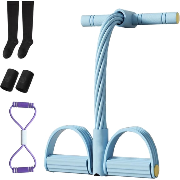 Fashion Puller Exercise 8 Tube Pedal Resistance Band with Handle, Adjustable Fitness 8-Tube Pedal Resistance Device for Full Body Workout, Arms, Back, Abs Stretch Training
