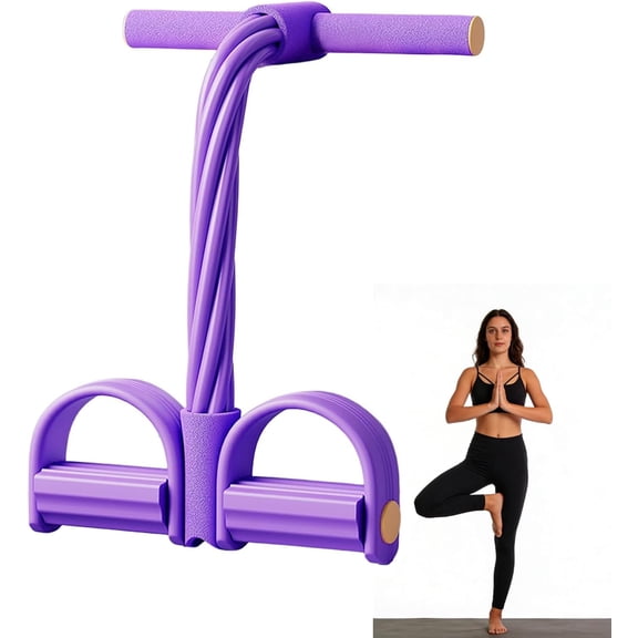 Fashion Puller Exercise 8 Tube, Resistance Device, Detachable and Adjustable Pedal Resistance Device, Manual Tension Training Pedal Elastic Band, Full Body Exercise for Women and Men