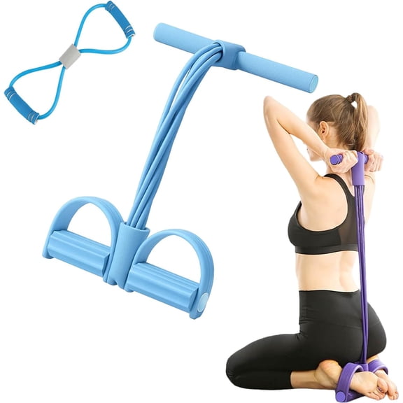Fashion Puller Exercise Pedal Resistance Band with Handles, 6 Tube Pedal Resistance Device for Full Body Workout and Arm Training, Portable Resistance Bands for Home Fitness Men and Women