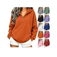 thumbnail image 1 of Sweatshirt for Women Relaxed Fit Half-Zip Hoodie Long Sleeve Pullover Sweatshirt for Casual Wear, 1 of 7