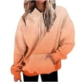 thumbnail image 1 of Fashion Pullover Hoodies for Women Trendy Plus Size Loose Fitting Solid Color Long Sleeved Hoodie Sports Top, 1 of 7