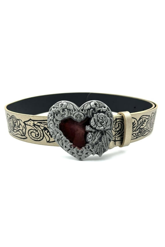 Fashion Punk Love PU Leather Women's Belt Gothic Black Belts M8Z3 Z1S6