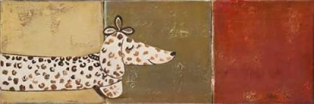 Fashion Puppy II Canvas Art - Patricia Pinto (8 x 24)