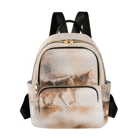Fashion Quilted Backpack for Women Lightweight Travel Daypack Casual Bag for Shopping Travel Abstract Wild Animals S