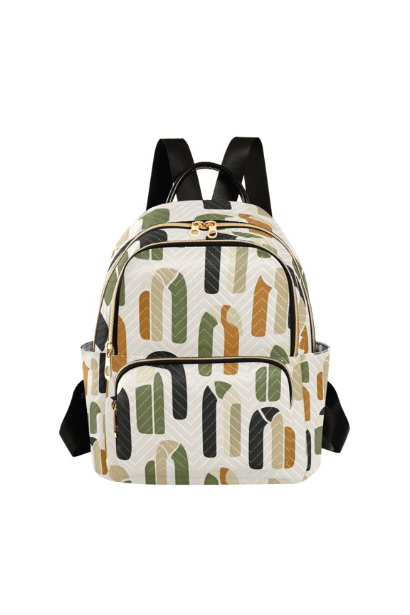 Fashion Quilted Backpack for Women Lightweight Travel Daypack Casual Bag for Shopping Travel Arch Motif S