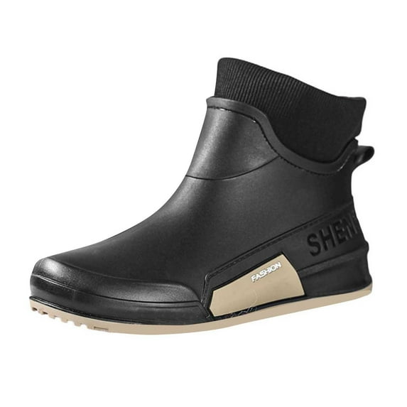 Fashion Rain Shoes Stylish Short Ankle Rubber Boots Versatile Couple Outdoor Footwear for Rainy Days
