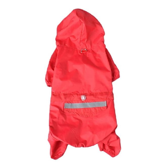 Fashion Raincoats for Dogs, Red - Large