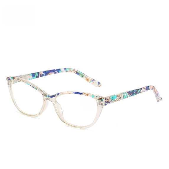 Fashion Reading Glasses Women HD Anti-Blue Light Presbyopia Glasses, Blue Cat Eye Presbyopic Glasses Spring Hinge Readers +1.50