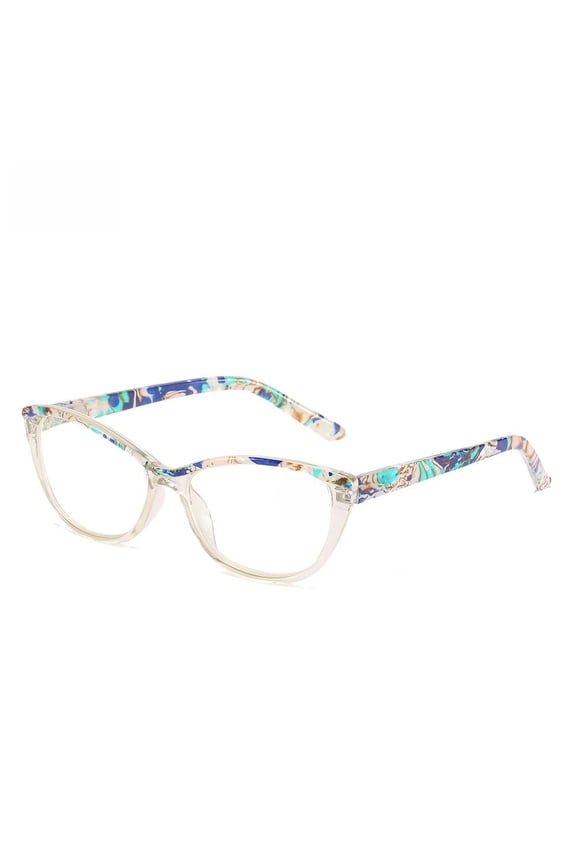 Fashion Reading Glasses Women HD Anti-Blue Light Presbyopia Glasses, Blue Cat Eye Presbyopic Glasses Spring Hinge Readers +3.50