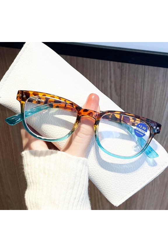 Fashion Reading Glasses for Women, Women's Sexy Leopard Print Reading Glasses, Ultra Light Anti Blue Light