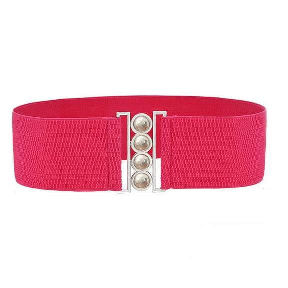 Fashion Red Elastic Waistband Female Waist Belt Lady Bow Waistbands Solid Black White Yellow Wide Belt Faux Leather Corset Belt
