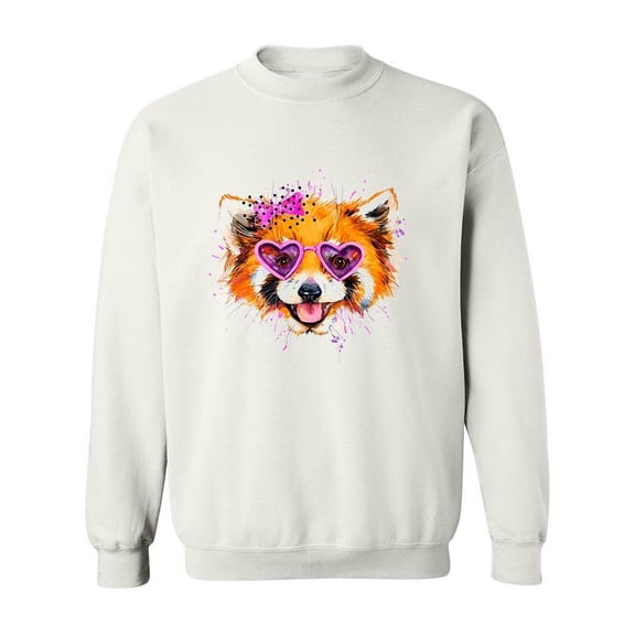 Fashion Red Panda Sweatshirt Women - Women Sweatshirt, White, 4XL