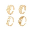 thumbnail image 1 of Fashion Retro Letter Drop Nectarine Heart Ring 2 Piece Set, 1 of 3