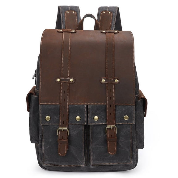 Fashion Retro Men's Canvas Backpack,Army Green