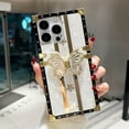 thumbnail image 1 of Fashion Retro Style Electroplating Rhinestones Phone Case For iPhone 16 Pro Max 15 Plus 14 13 12/12pro 11promax Creative Butterfly Bracket Protective shell, 1 of 9