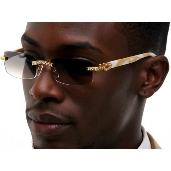 Fashion Revolt by Fashion Revolt Elegant Classic Square Hip Hop Sunglasses, Beige, 1-Piece