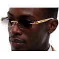 thumbnail image 1 of Fashion Revolt by Fashion Revolt Elegant Classic Square Hip Hop Sunglasses, Beige, 1-Piece, 1 of 5