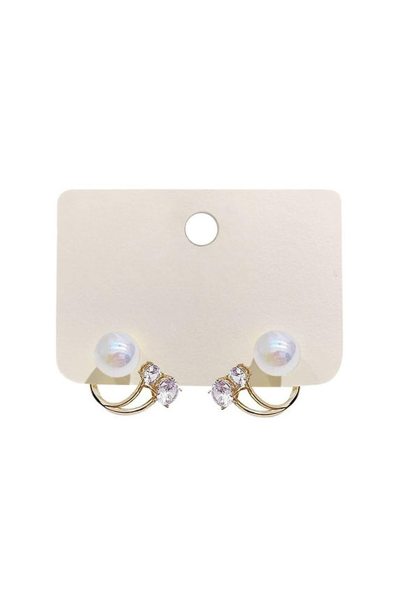 Fashion Rhinestone Crystal Pearl Ear Stud Earrings Jewelry Women Gift Hot R2